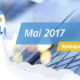 Blauer Hintergrund mit weißer Schrift „Release – Mai 2017“