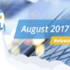 Blauer Hintergrund mit weißer Schrift „Release – August 2017“