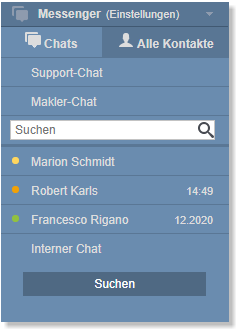 Screenshot onOffice Messenger Online-Status