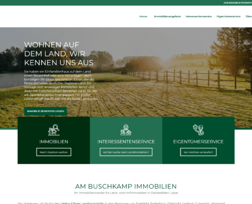 Am Buschkamp Landimmobilien: Screenshot Website