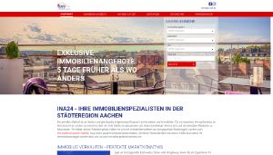 Screenshot Website INA24 Immobiliennetzwerk Aachen