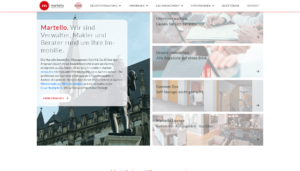 Martello Immobilienmanagement: Screenshot Website
