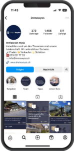 Immobilien Wyss Mockup Smartphone Social Media