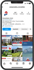 OstseeMakler Mockup Smartphone Social Media