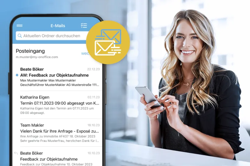 Top Feature: Neuer E-Mail-Client in der onOffice App