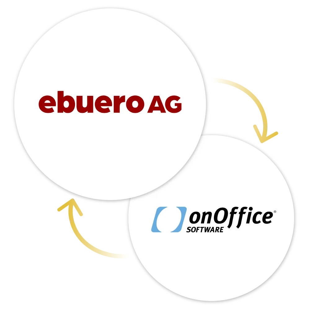 ebuero und onOffice Logos